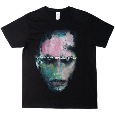 乐队周边短袖T恤玛莉莲曼森