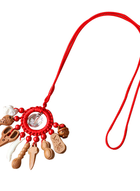 宝宝儿童项链野生桃核挂件