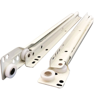 固特抽屉二节滑轨托底轨道电脑桌抽拉键盘托导轨静音托架滑道柜道