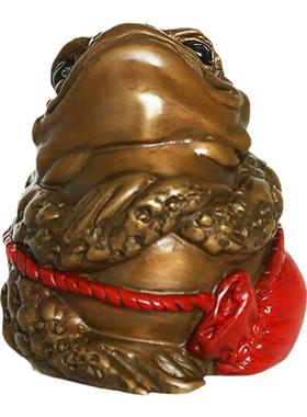 金蟾蜍腰缠万贯客厅玄关铜摆件