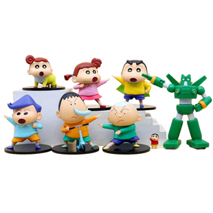 潮玩动漫小新模型手办野原新之助康达姆小葵正南阿呆风间公仔摆件