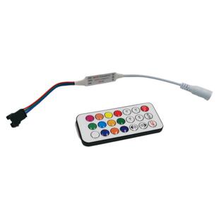 LED幻彩21键遥控断点续传16703 ws2815全彩灯条调光控制器5V-24V