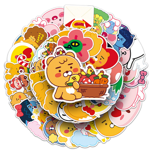 50张kakaofriends贴纸APEACH可爱表情包diy装饰文具儿童女孩贴纸