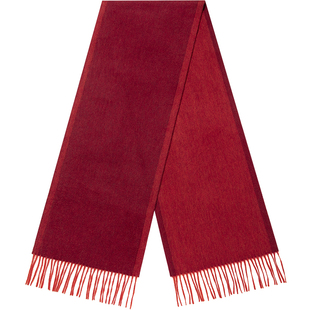 siggi双面羊绒围巾女冬季100山羊绒披肩新年红围脖生日礼物送长辈