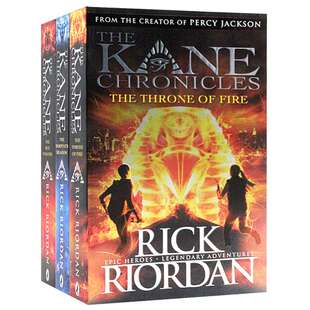 埃及守护神系列3本套装 英文原版科幻小说The Kane Chronicles 凯恩与邪神之塔 烈焰王座 蛇神暗影 波西杰克逊第三季 英文版进口书