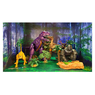 超能勇士场景BW背景金属变体巨无霸原始兽场景还原动画背景现货