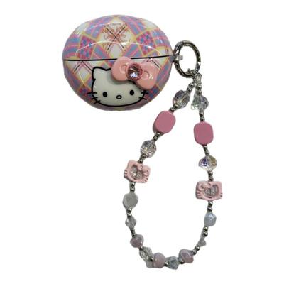 华为耳机保护壳粉格子kt