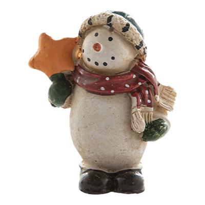 圣诞节装饰品diy氛围场景布置道具桌面彩绘树脂雪人摆件创意礼品