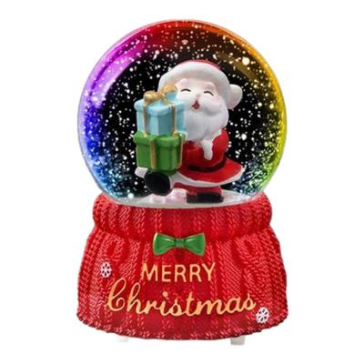 圣诞老人水晶球节日装饰品桌面音乐八音盒收藏摆件女孩圣诞节礼物