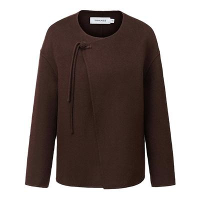 VGRASS绵羊毛毛呢短外套