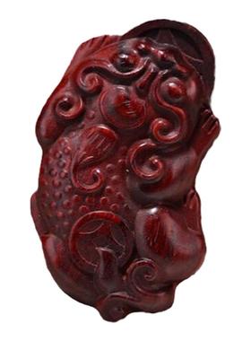 小叶紫檀红木招财转运手把件吊坠