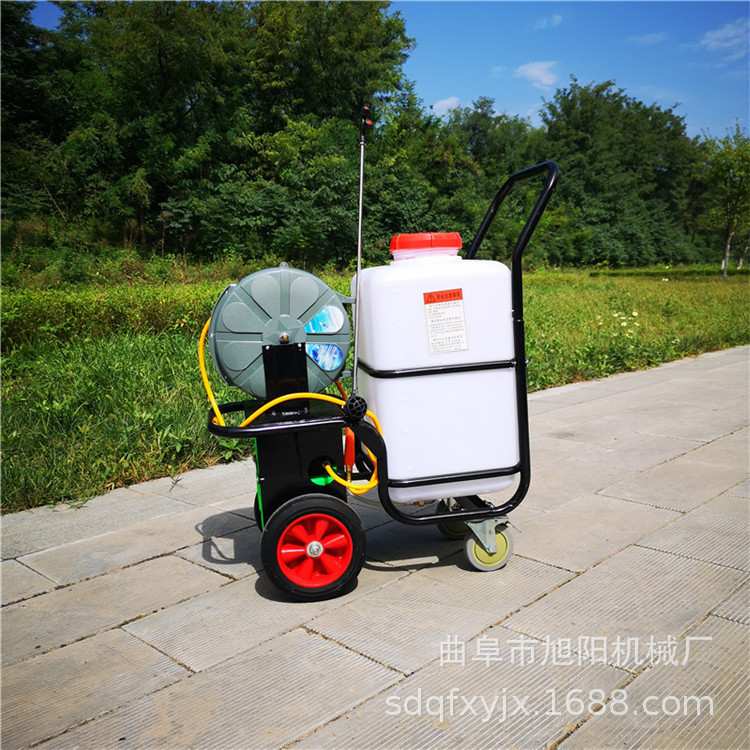 60升自动卷管打药机果树大棚杀虫推车喷雾器手推式电动打药机