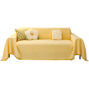 沙发套罩新款2026网红大沙发巾可铺可盖全盖布盖巾黄色沙发毯垫子