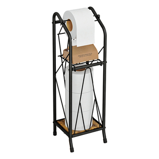 卫生间卷纸架立式纸巾架拆装落地铁艺纸巾盒厕纸收纳架浴室置物架