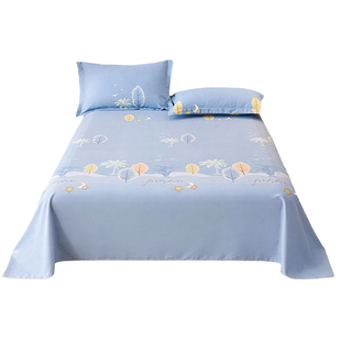 纯棉加厚磨毛床单单件冬季保暖全棉垫被单双人1.8m床枕套二三件套