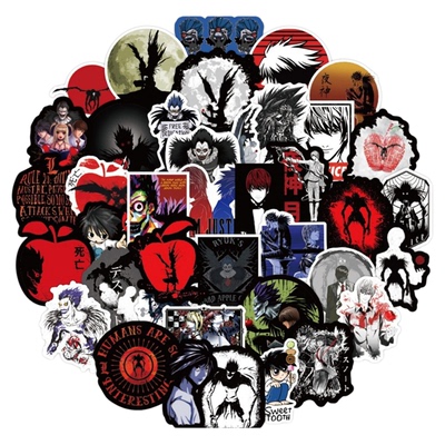 50张死亡笔记死神动漫贴纸暗黑风