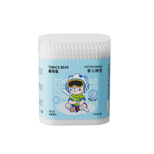 嘟咔熊 棉签掏耳朵专用 新生婴儿棉棒宝宝专用挖鼻屎双头小头细