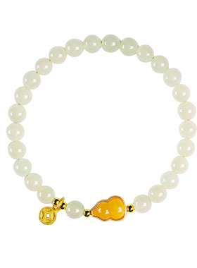 天然和田玉葫芦手串女款