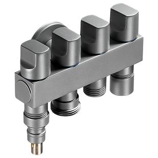 全铜角阀一进四出三角阀四通洗衣机马桶分水器三出水龙头三通开关