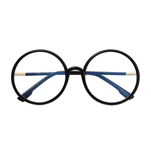 阿拉蕾超大可爱圆形眼镜框女超轻TR90显脸小凹造型可配近视度数男