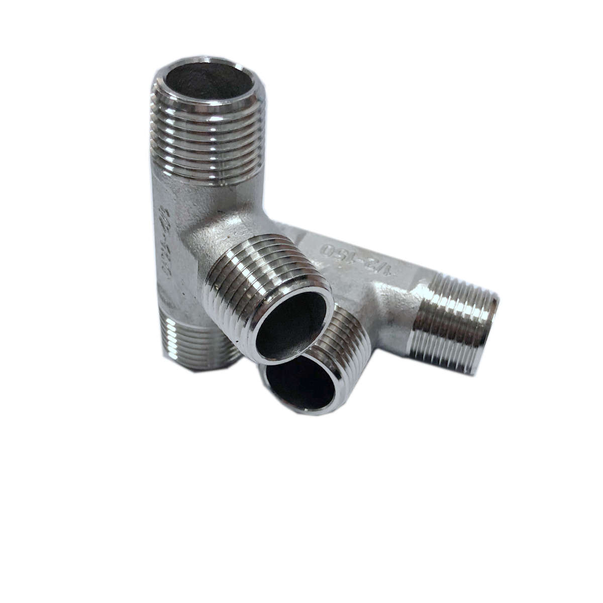 不锈钢304全外丝三通接头外螺纹水暖转换接头4分6分软管接头配件