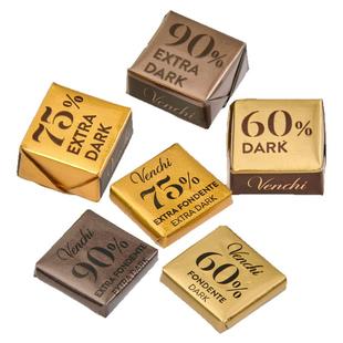 意大利进口VENCHI/闻绮纯黑巧克力散装小包装无糖健身喜糖代餐