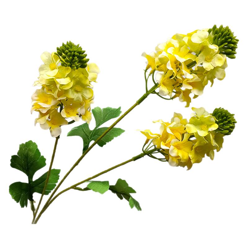 三头油菜花婚庆仿真花清仓批发