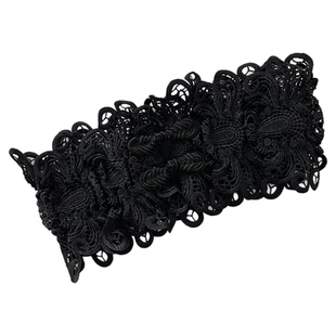 白黑色蕾丝腰带女配裙子西装外套大衣收腰显瘦弹力松紧腰封束腰宽