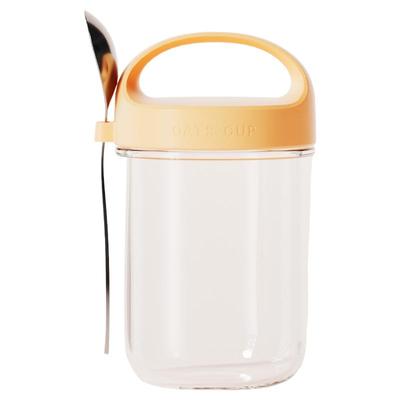 捷安玺隔夜燕麦杯便携早餐杯带盖勺外带密封沙拉奶昔麦片酸奶杯子