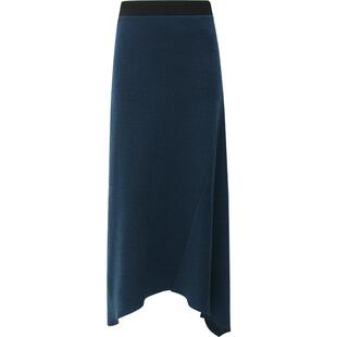 COCOBELLA优雅气质人字纹通勤半身裙女时尚不对称针织裙HS518