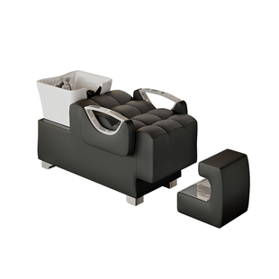 新款理发店洗头床发廊专用陶瓷盆冲水床半躺式美发床网红泰洗头床