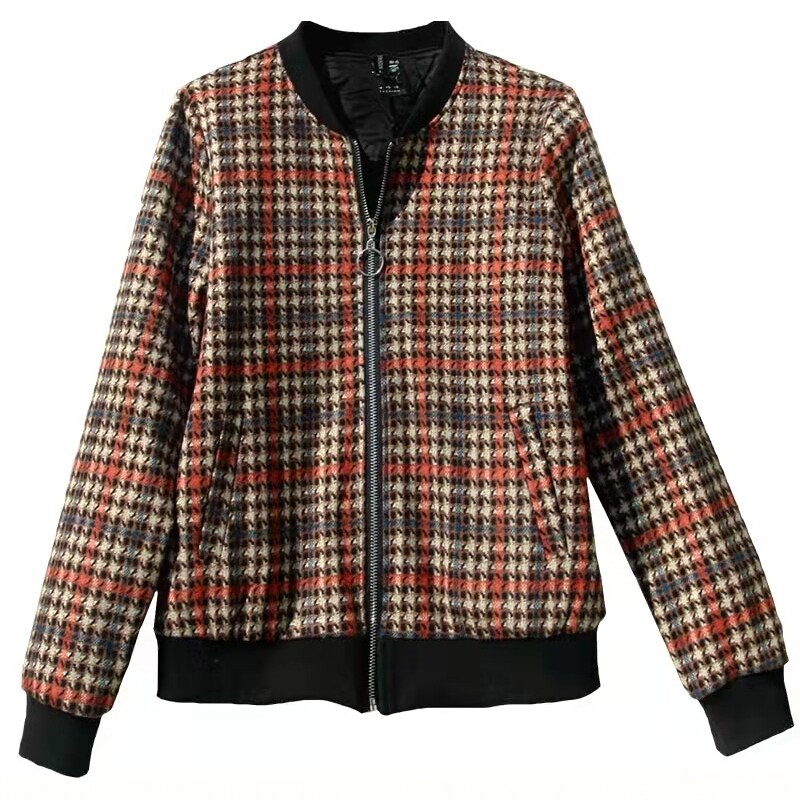 创艺棒球服女牛皮纸春秋夹棉短款