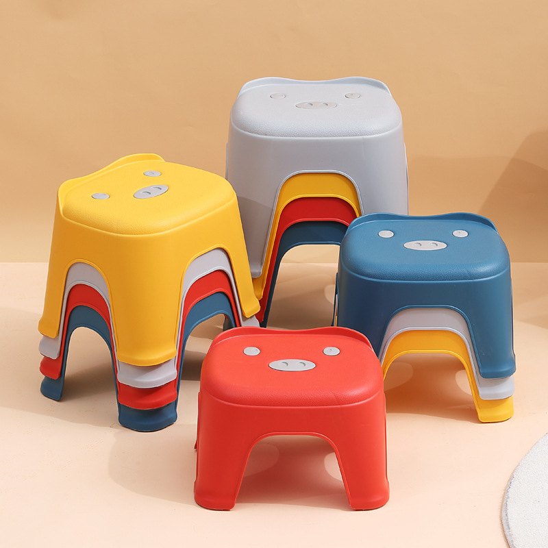 加厚塑料小凳子换鞋板凳洗澡儿童凳踩凳宝宝家用矮凳脚猪猪胶防滑