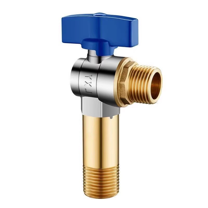 加长角阀家用热水器专用大流量开关冷热球阀卫生间三角阀4分
