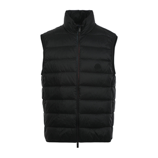 【自营】Moncler/盟可睐男士纯色简约立领拉链轻薄型羽绒服马甲