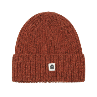 美国ELEMENT滑板毛线帽男女同款冬季街头风刺绣羊毛保暖针织帽潮