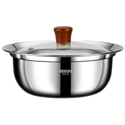 带盖304防溢料理盆加深