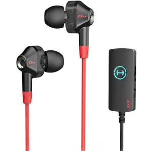 漫步者耳机入耳式有线吃鸡游戏听声辩位电竞专用耳麦usb台式机电脑笔记本手机7.1声道变声带麦GM360声卡版