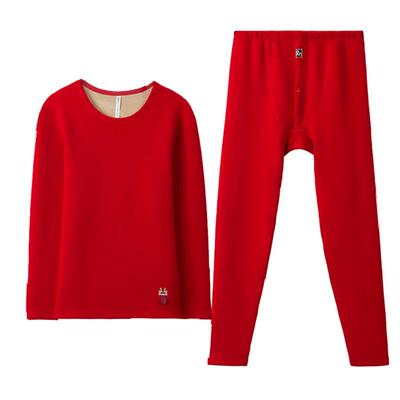 结婚喜庆长袖保暖套装内衣红豆