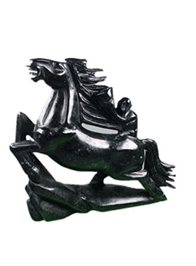 天然独山玉马到成功风水装饰摆件