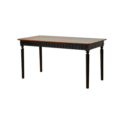 中古法式实木餐桌椅组合吃饭桌