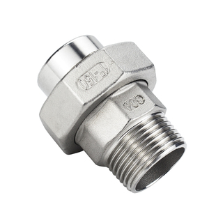 304不锈钢外丝转焊接活接头BSPT对焊四氟垫由壬内牙口油任1寸DN25