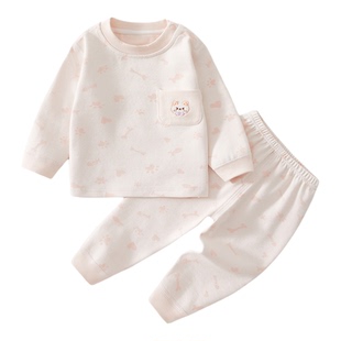 婴儿衣服秋季分体套装婴幼儿宝宝秋装女宝早秋小公主66码洋气秋衣