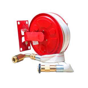 轻便消防水龙箱LQG16-30消火栓水带软管自救卷盘全铁空柜水管组合