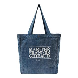 MARITHE经典LOGO大号购物袋 韩系情侣印花大容量单肩包25年夏韩系