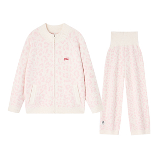 BE半边绒睡衣女冬季豹纹秋冬款加绒加厚珊瑚绒拉链家居服可外穿冬