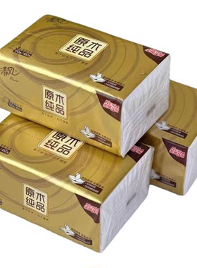 清风金装纸巾整箱家用实惠装