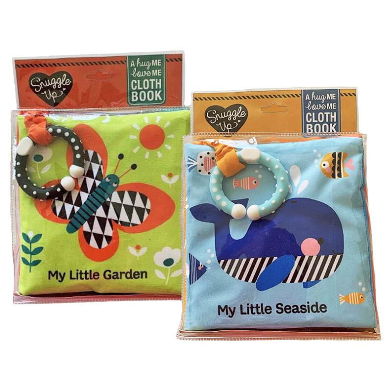 布书2册 小花园 海边 My Little Garden Seaside Cloth Book 英文原版 Wendy Kendall 全英文版进口原版英语书籍