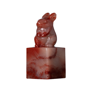 张小凤瑞兔生肖印章兔子藏书章国画落款压角章手工篆刻高端石料书法定制刻字宝宝生日礼物