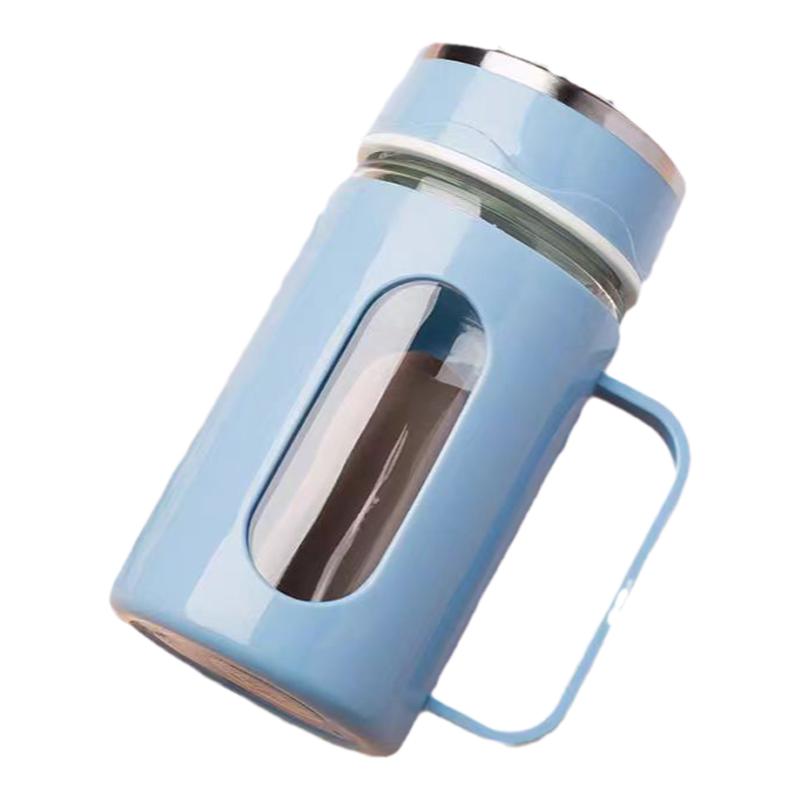 水杯玻璃杯500ml耐热防爆耐高温防摔泡茶茶水分离个人办公家用杯